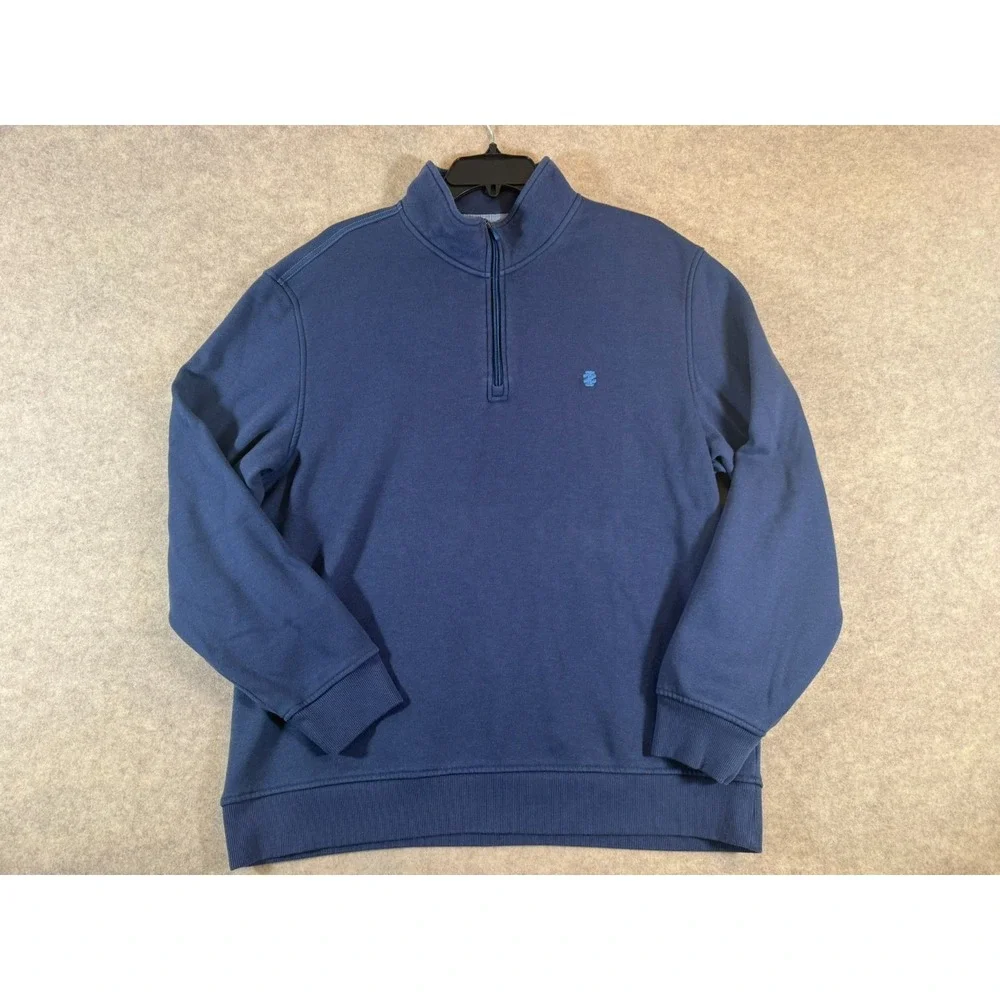 IZOD Quarter Zip Sweatshirt XL‎ Blue Advantage Performance Stretch Pullover